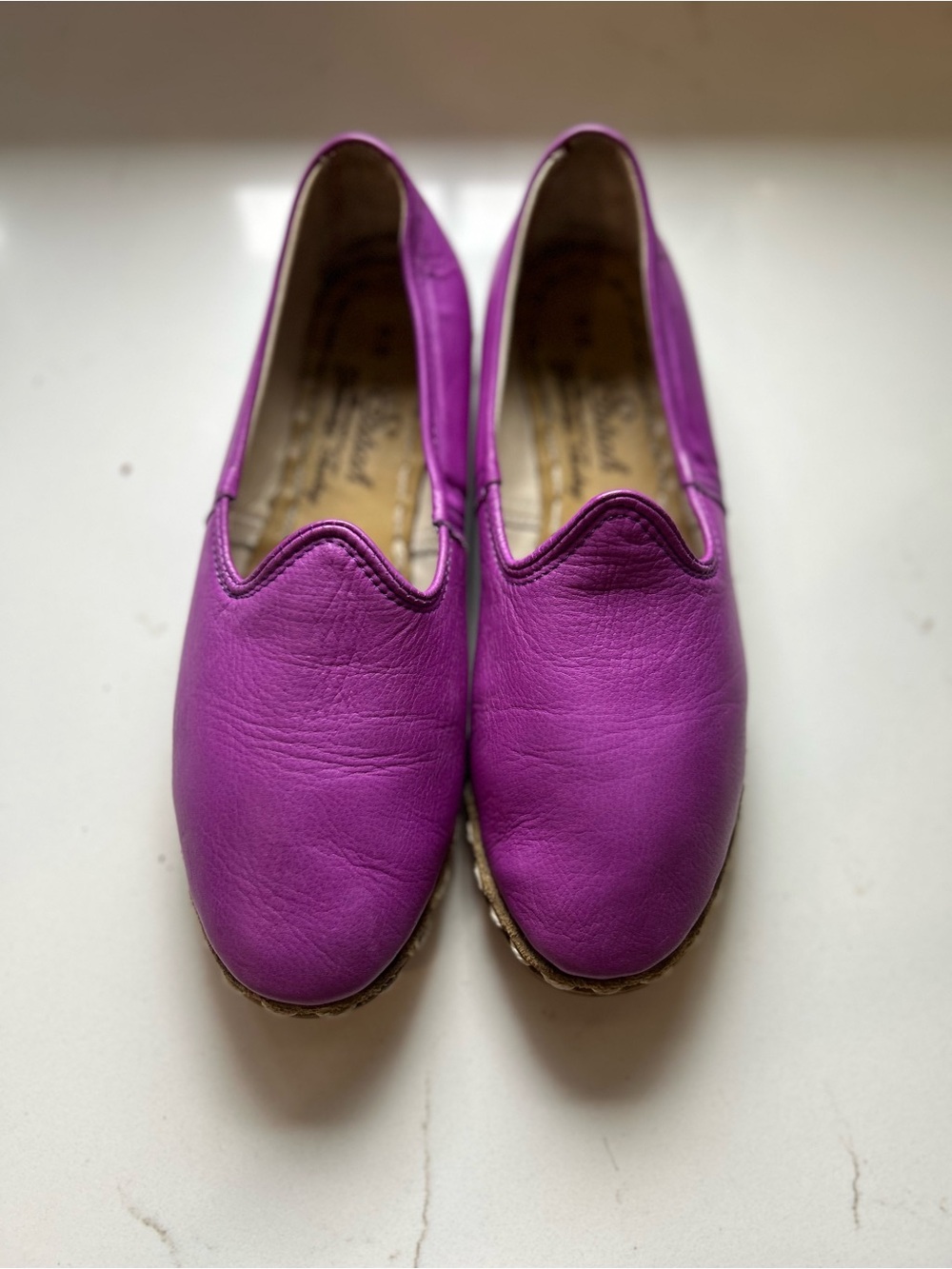 Sabah Womens EU 38 US 7 Leather Slip On Handmade loafer minimalist luxury